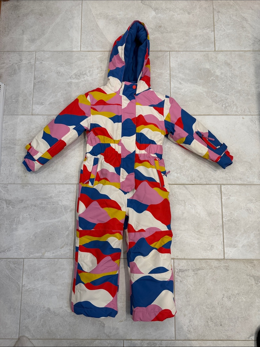 Mini Boden Kids Colorblock Snow One-Piece Snowsuit - Multicolor